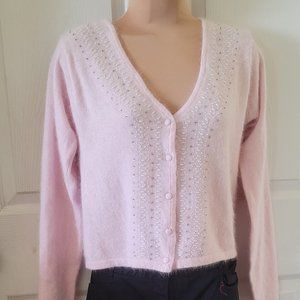 unworn w tags Sostanza pink crop sweater